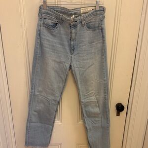 Rag and Bone Light Blue Denim Cropped Jeans